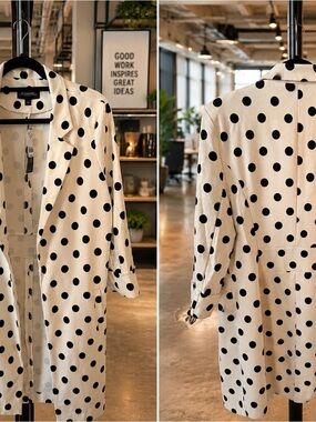 Le Château Black & White Polka Dot Dress, NWT, Size M